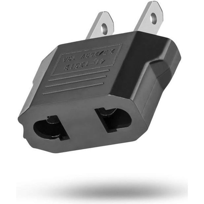 Adaptador convertidor de francés a estadounidense, enchufe europeo a enchufe americano para conectar dispositivos franceses (Francia/Europa) a los EE. UU.