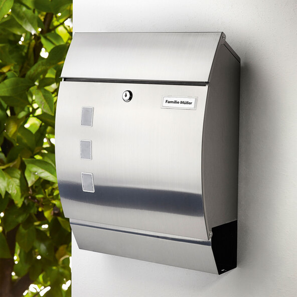 Stainless steel mailbox, model P