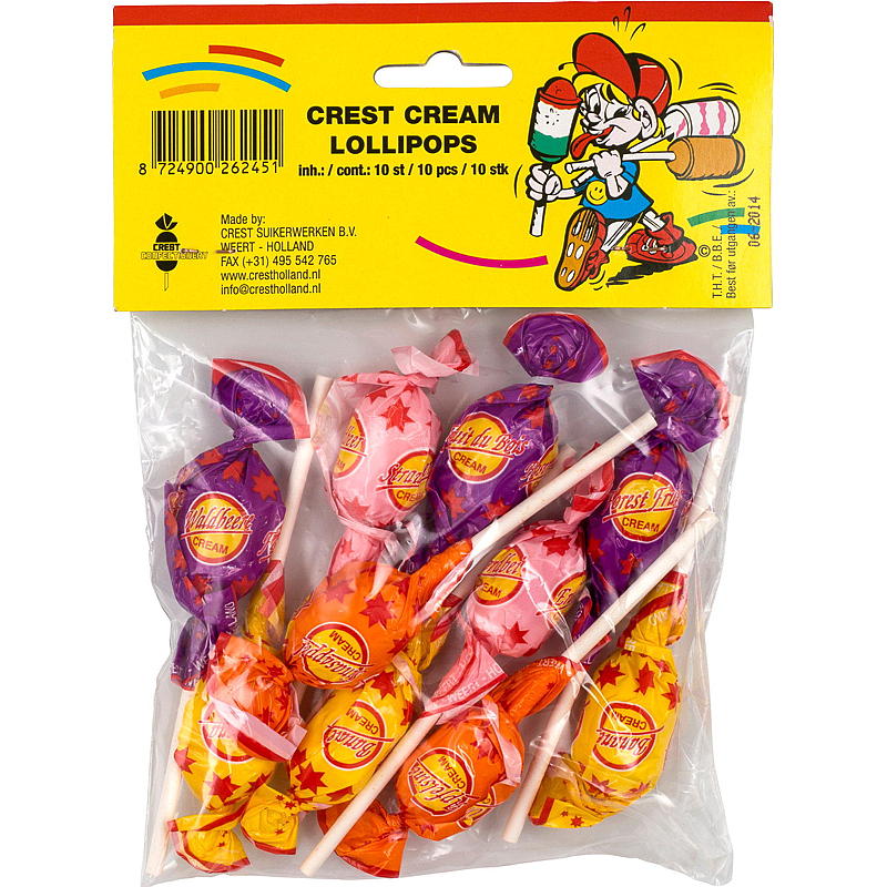 Krem-lollipops 10-pakning