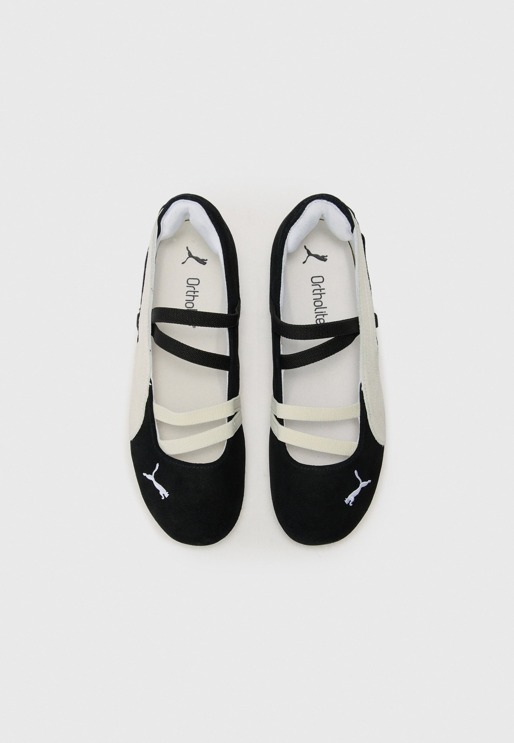 Puma SPEEDCAT - Ballerina's - zwart/wit/warm wit