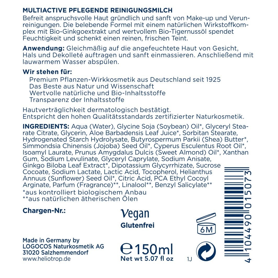 Heliotrop Multiaktive Reinigungsmilch Gesichtslotion - 120 ml