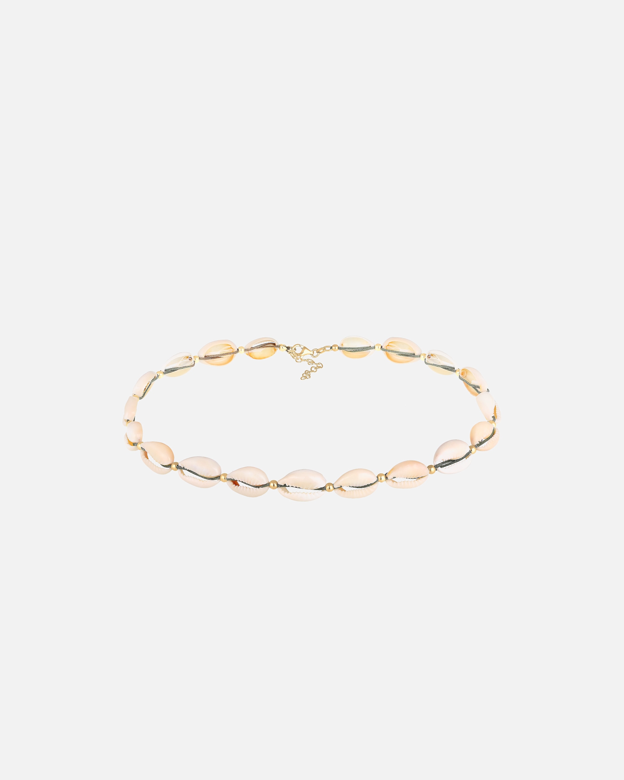 Elli Femmes Plage Été avec de Vrais Coquillages Cauris en Argent Sterling 925 Plaqué Or