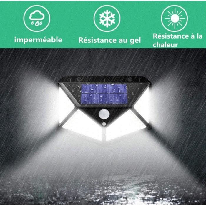 Outdoor Solar Lights - 100 LEDs - 4 Pack - Motion Sensor Lighting - 270° Waterproof for Garden