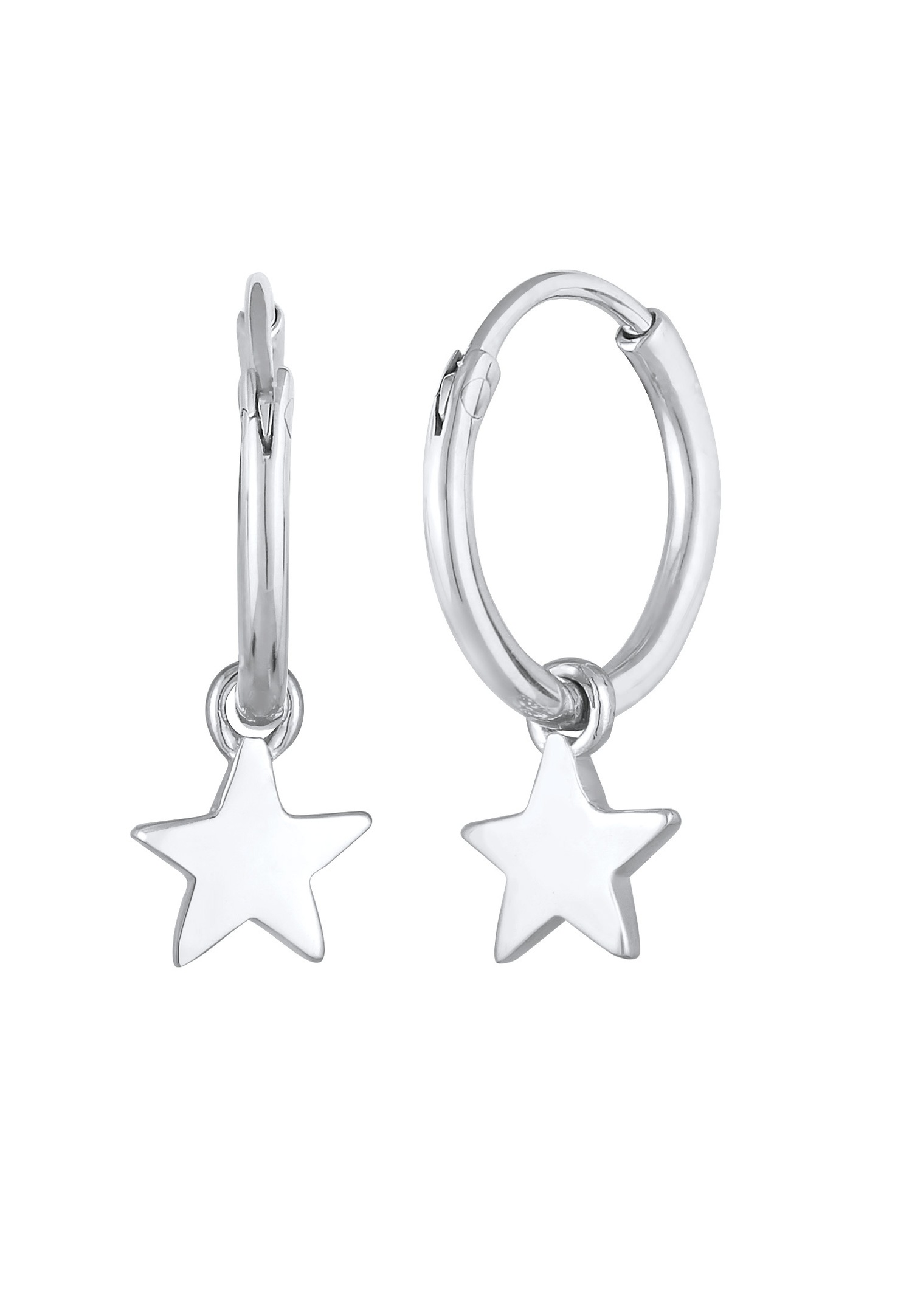 Elli Femmes Créoles Pendentif étoile Astro en Argent Sterling 925 Plaqué Or