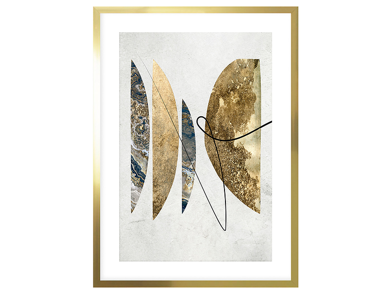 Obraz w ramie Golden Boats 53x73 cm