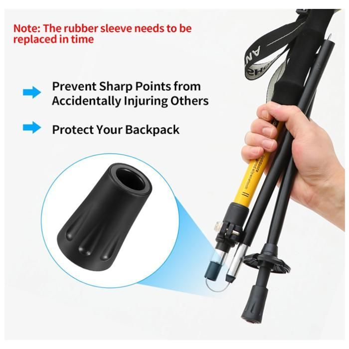 Pcs Walking Stick Tips, 11mm Rubber Protective Pads, Anti-Slip Hiking Stick Tips, Foot Caps