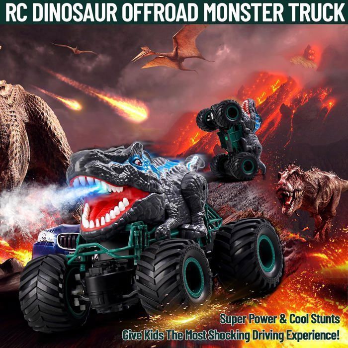 Voiture Télécommandée Dinosaure Telecommande pour Garcon 4 5 6 7 8Ans Mouvements Realistes Robot Radiocommande avec Manette Controle