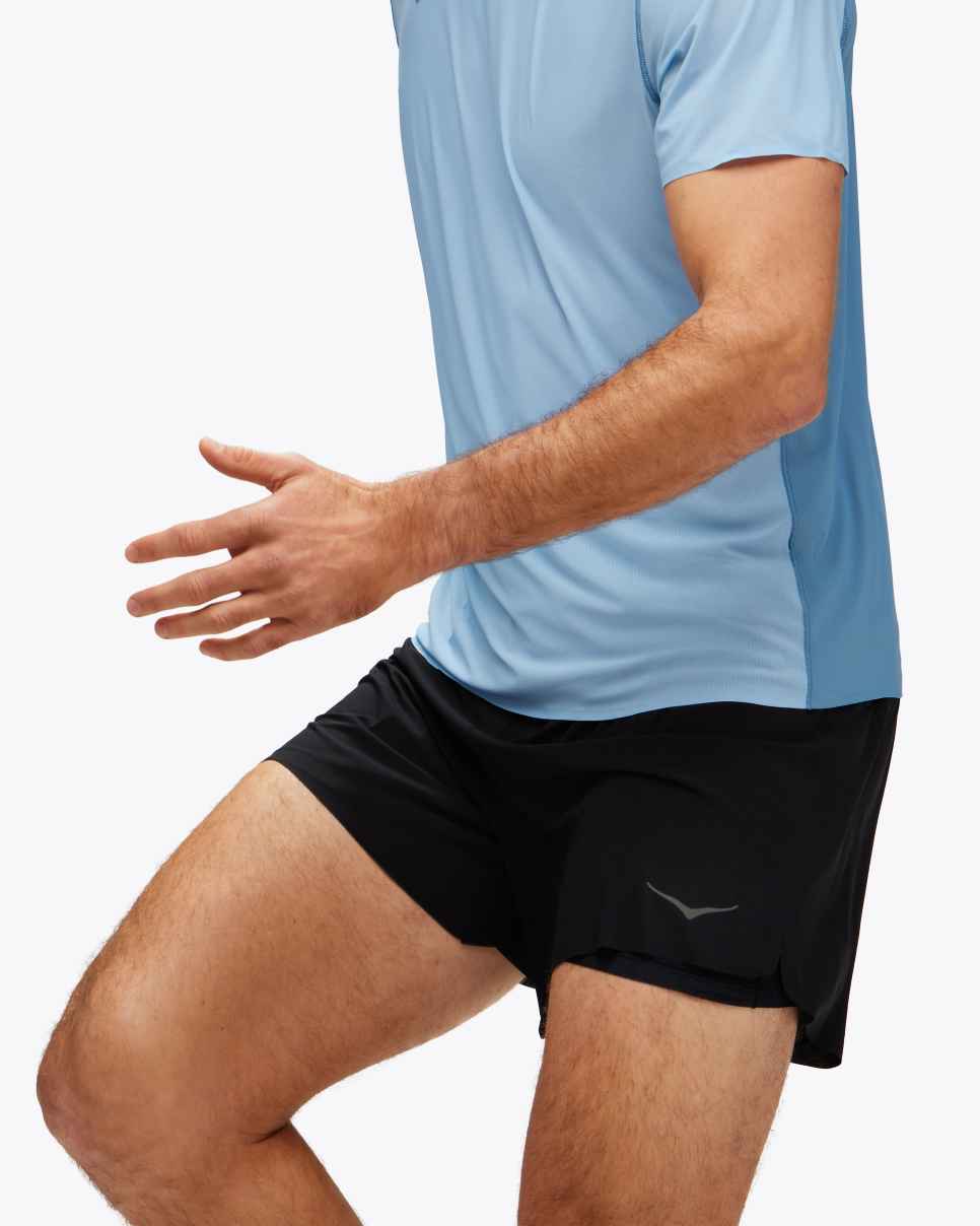 HOKA Glide 5-tommers Short 2-in-1 Black