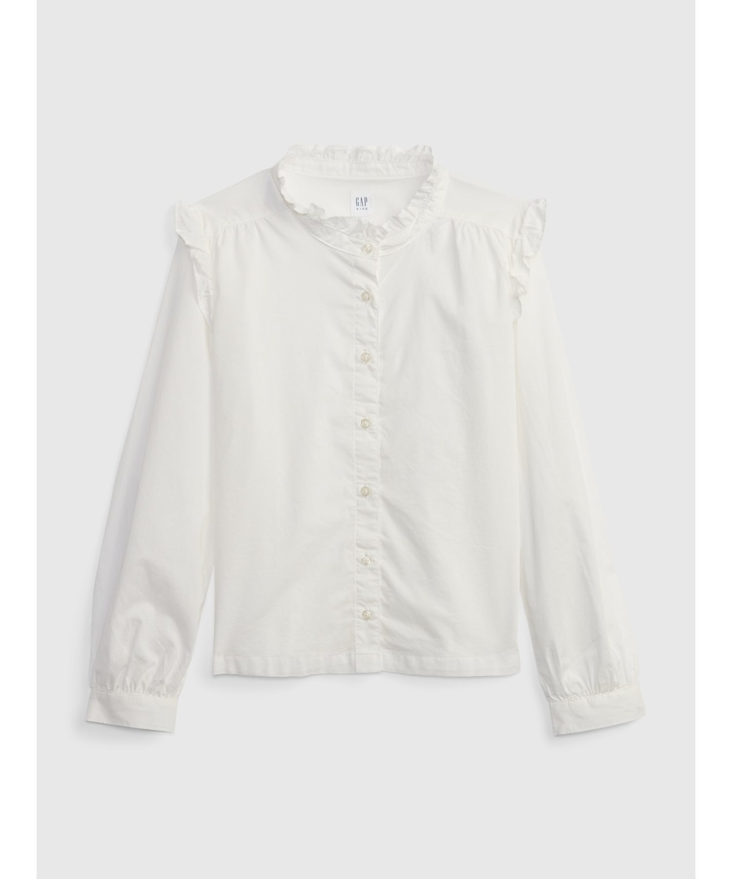 (K) Chemise boutonnée à manches à volants (Enfants)
