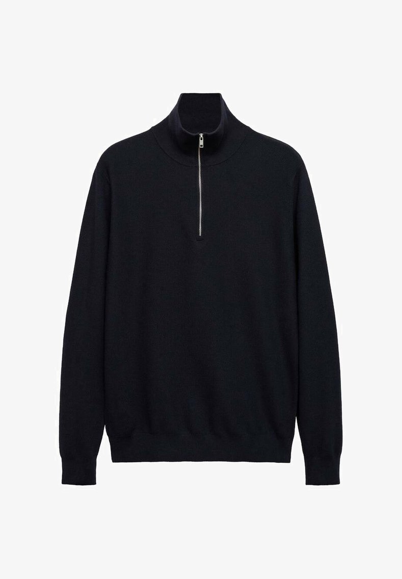 Maglione Mango CON COLLO A ZIP - blu royal