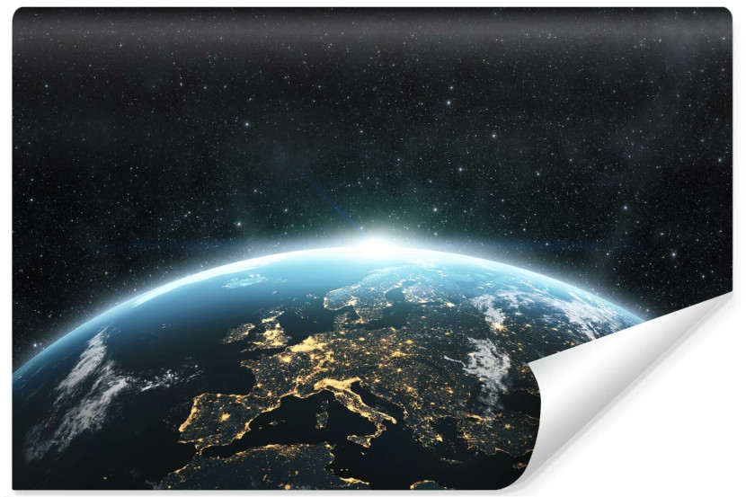 Fototapeta Młodzieżowa Widok Z Kosmosu Efekt 3D 90x60cm