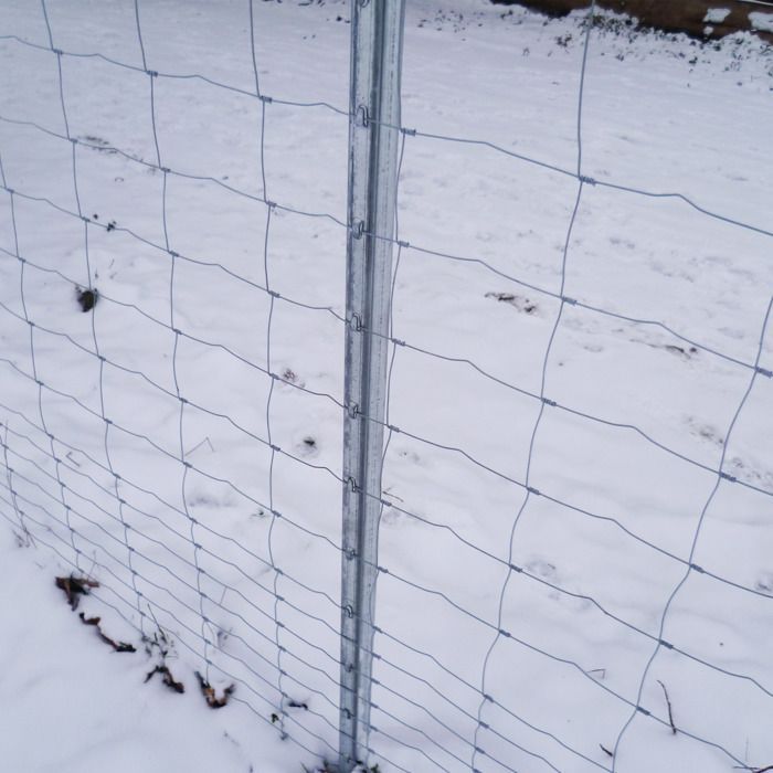 5 postes de valla con perfil en Z, valla de protección de 2 m