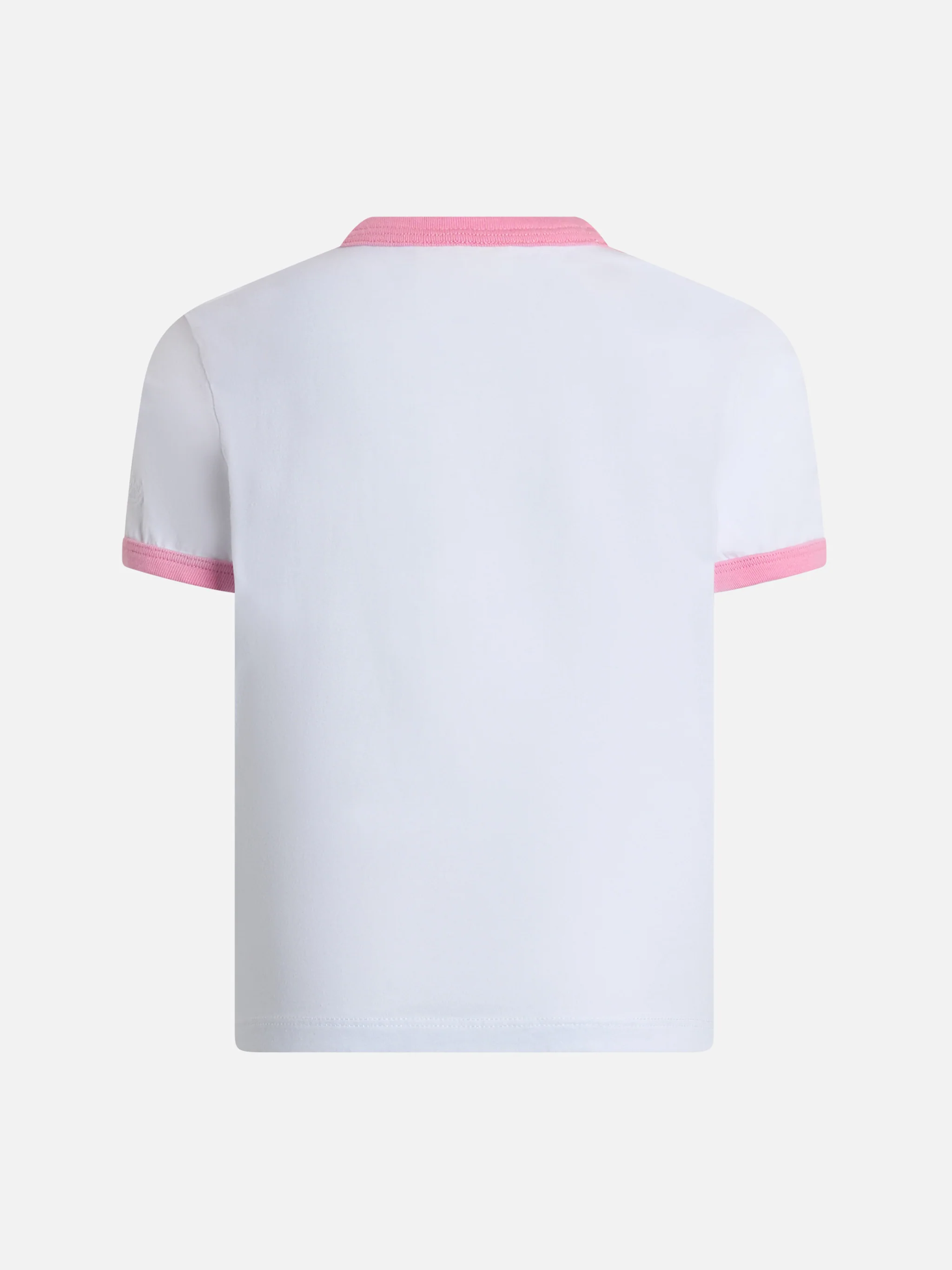 T-shirt girocollo da bambina in jersey di cotone Elly con stampa Barbi