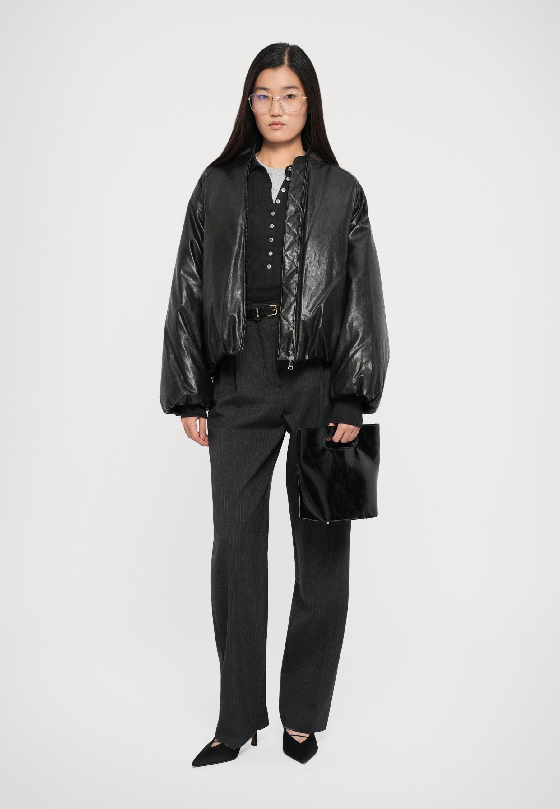 WEEKEND MaxMara POTENTE - Imitatieleren jas - chocolade