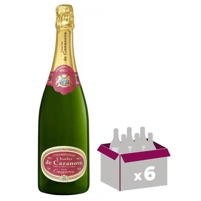 Champagne Charles de Cazanove - Cuvée Cazanova Ovale - Brut -  6 x 75cl