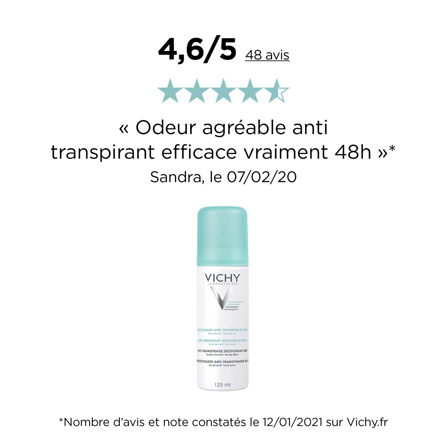 Vichy Lot*2 anti transpirant aerosol