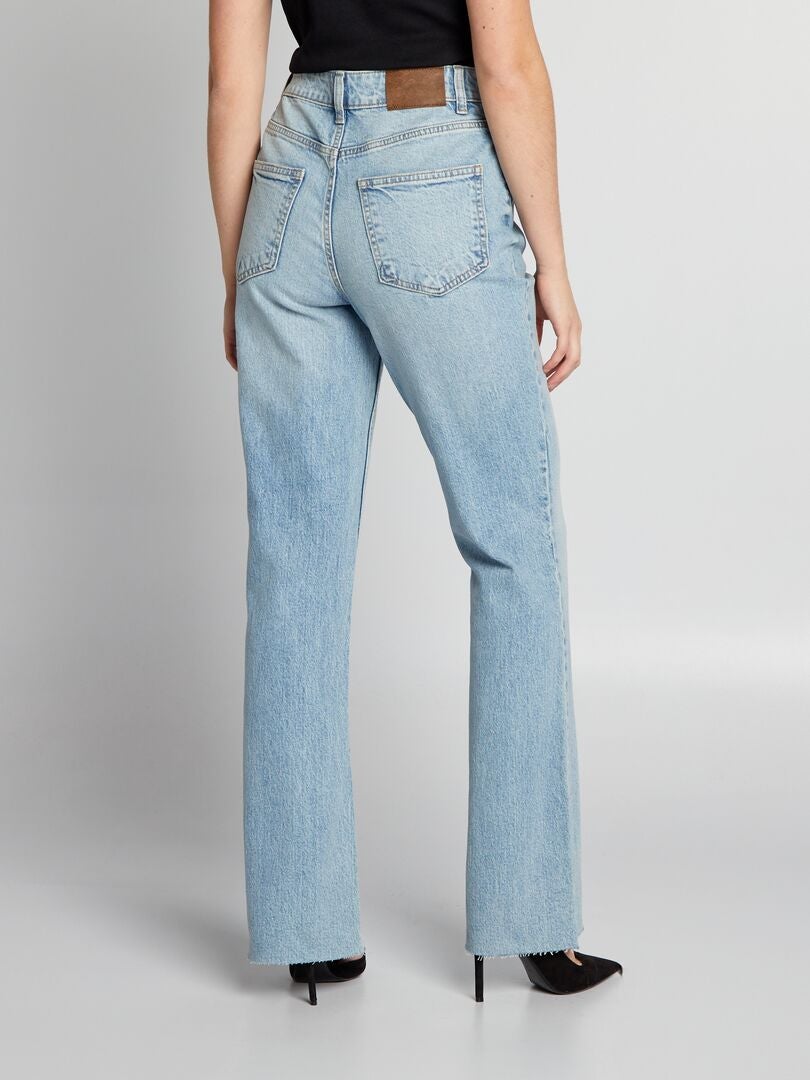 Calça jeans flare de cintura alta - AZUL