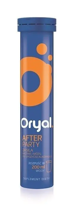Oryal After Party, Preparat ograniczający skutki spożycia alkoholu, Tabletki musujące