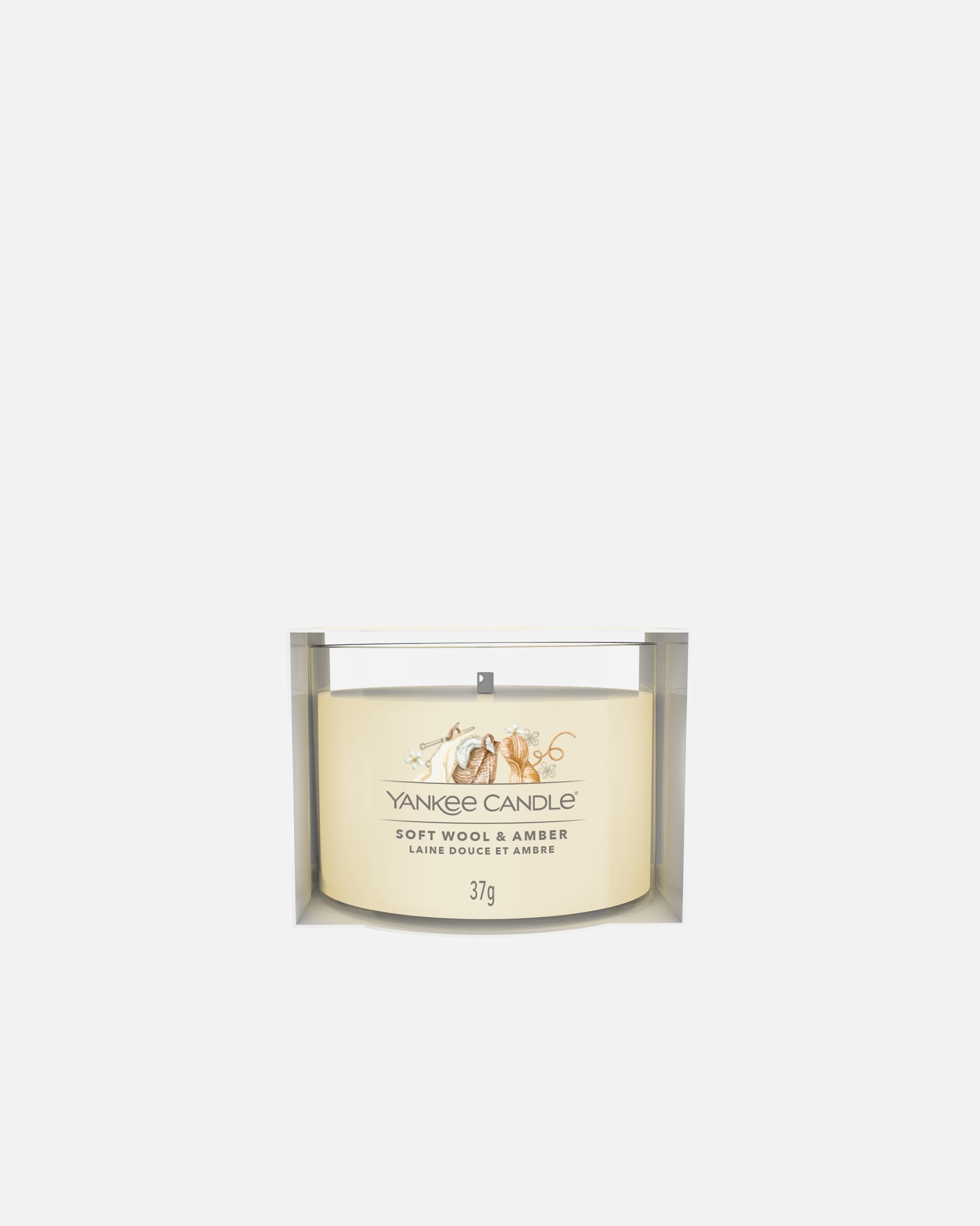 YANKEE CANDLE Votive en Verre Laine Douce et Ambre