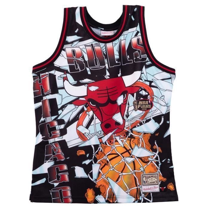 Basketballtrikot – MITCHELL & NESS – Chicago Bulls – Ärmellos – Schwarz – Atmungsaktiv