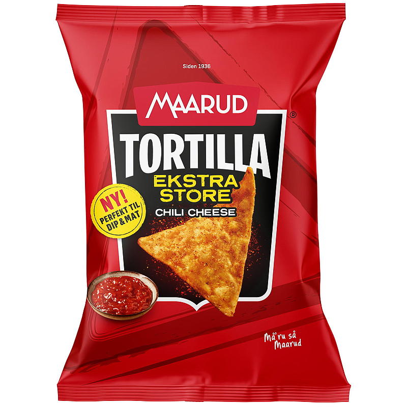 Maarud Tortilla 140 g Ekstra stor chiliost