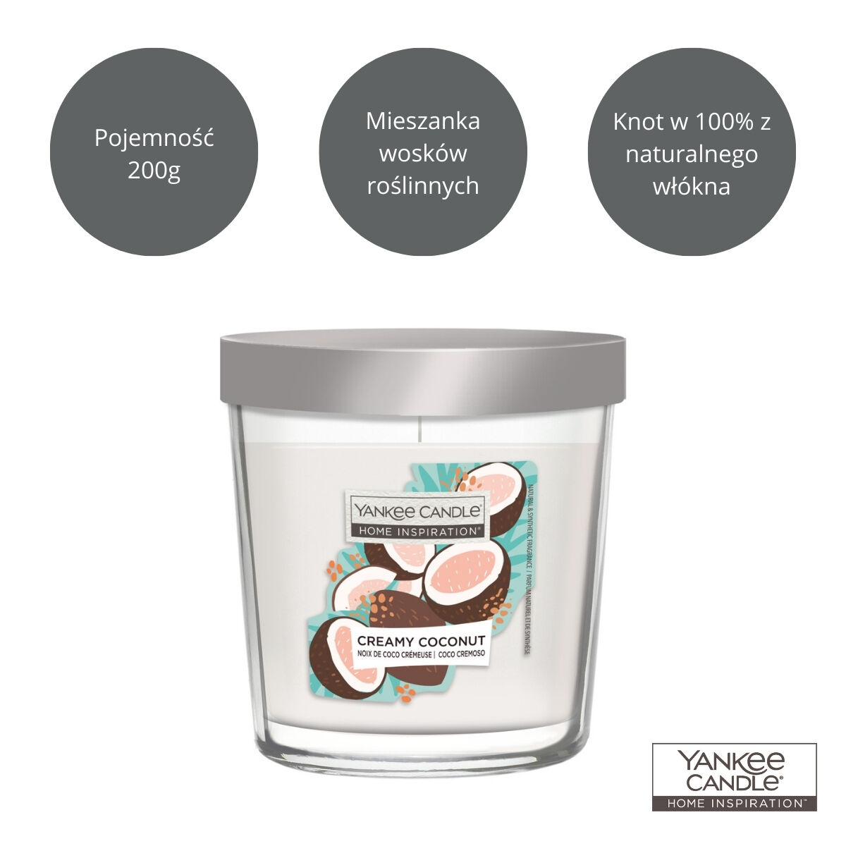 Yankee Candle Home Inspiration krēmīgais kokosrieksts