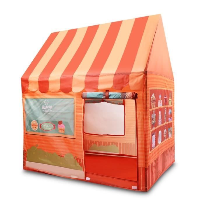 Tente de Jeu maisonnette Enfant - SWAREY - Château de Princesse - Pliable - Intérieur Extérieur