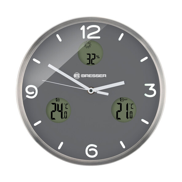 Ρολόι τοίχου με τηλεχειριστήριο MyTime iO NX, ανθρακί