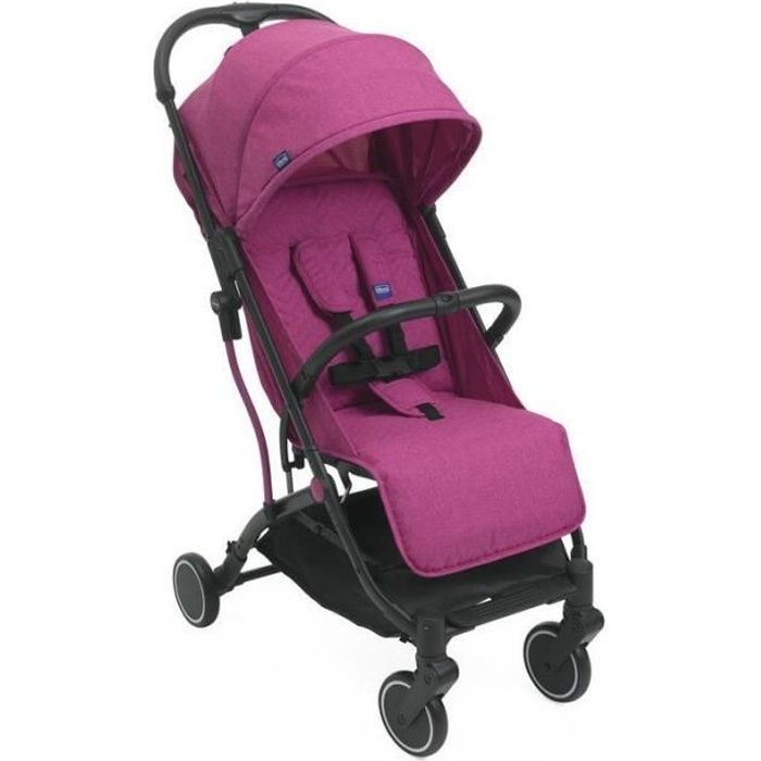 Carrinho de Bebê Chicco Aurora Rosa - Carrinho Individual - 4 Rodas - Rosa - Para Bebê