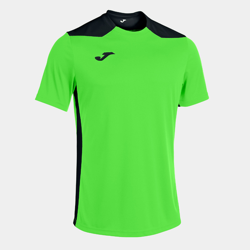 Camiseta Manga Corta Joma Championship Vi Verde Flúor Negro