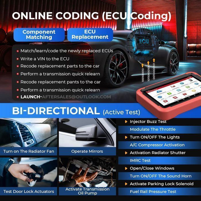 LAUNCH X431 PROS V 5.0 Ferramenta de Diagnóstico Automotivo Multimarca OBD2 com mais de 37 funções especiais em francês