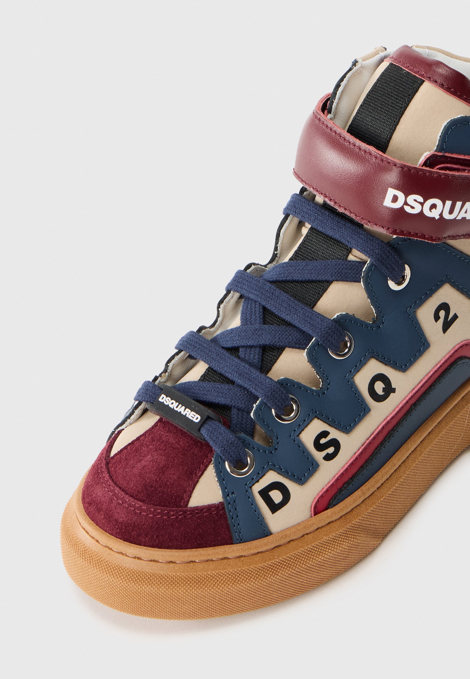 Dsquared2 UNISEX - Hoge sneakers - beige/blauw/donkerrood