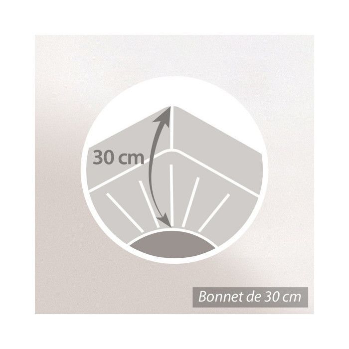 ALPES BLANC - Protector de colchón 140x190 cm - 100% algodón 400 g/m² - Suave y transpirable - Bolsillos de 30 cm de profundidad para un ajuste perfecto