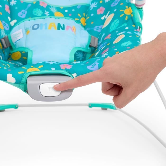 DISNEY BABY - STITCH - Transat bébé, Arche avec jouets d'éveil amovible, Vibrations apaisantes, évolutif de 0 à 6 mois