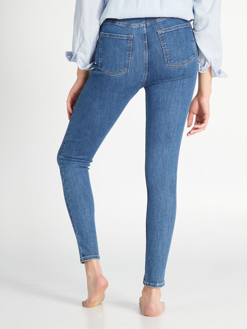 Calça jeans skinny de cintura alta - AZUL