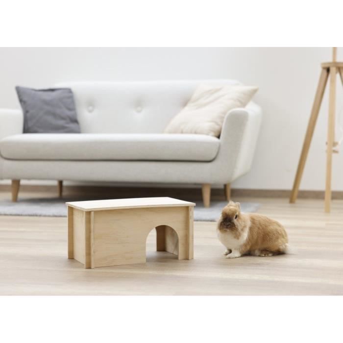 Refugio para roedores - Beige - Techo desmontable - Fácil montaje - Para hámsteres - KERBL