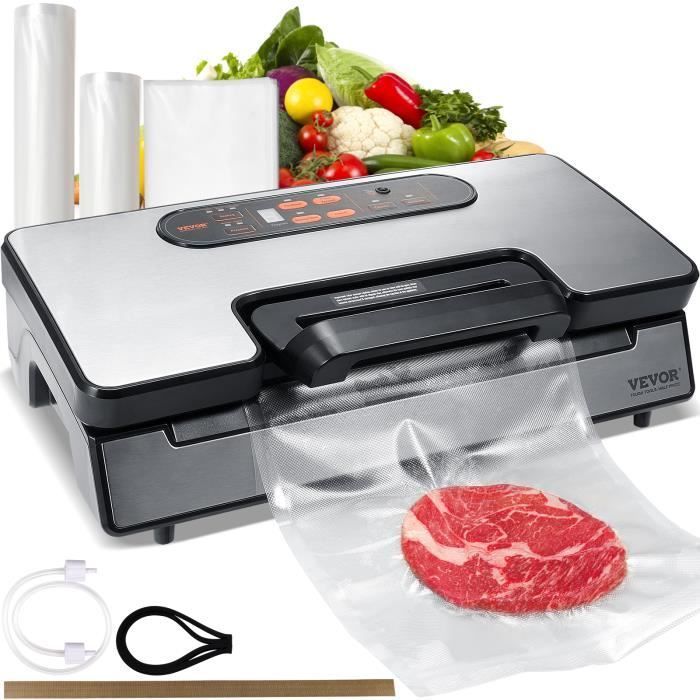Macchina per sottovuoto per alimenti - VEVOR - Macchina per sottovuoto per la conservazione degli alimenti 90 kPa con sacchetto sigillante