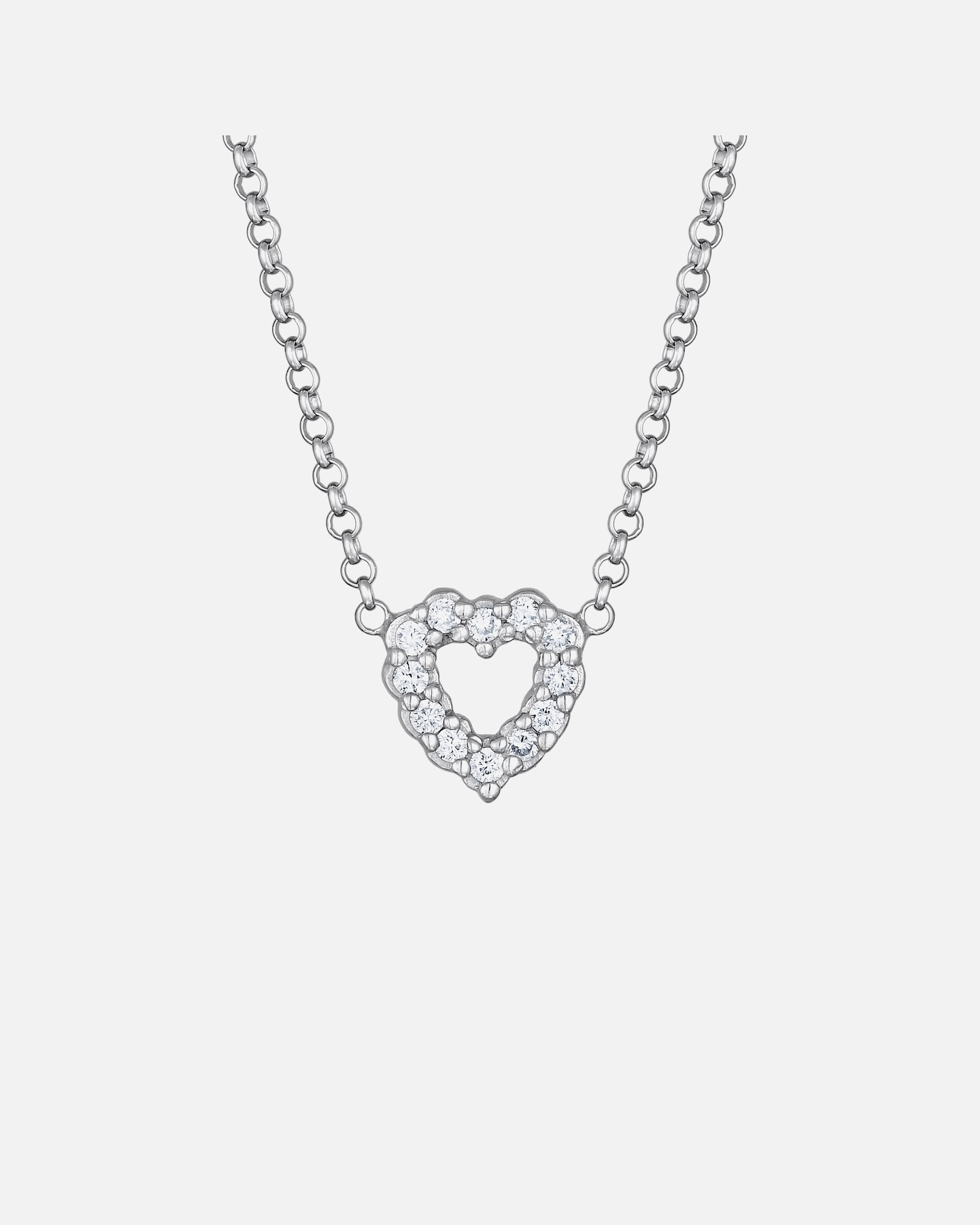 Elli DIAMONDS Femmes pendentif cœur amour avec diamants de laboratoire (0.18 ct) en argent sterling 925
