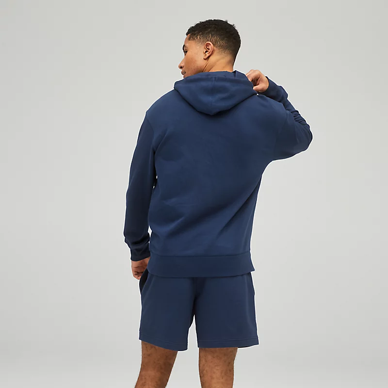 Moletom com capuz unissex em tecido atoalhado Uni-ssentials – ÍNDIGO NATURAL