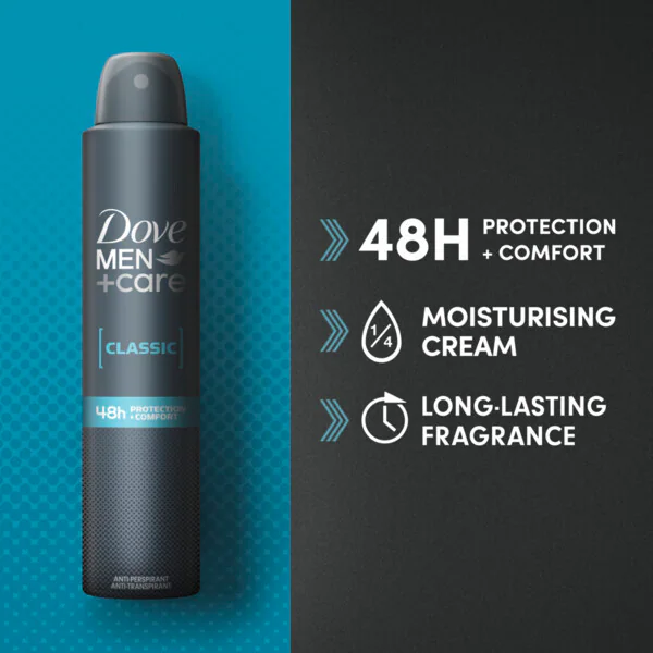 Desodorante Antitranspirante Aerossol Dove Men+Care Classic 200ml
