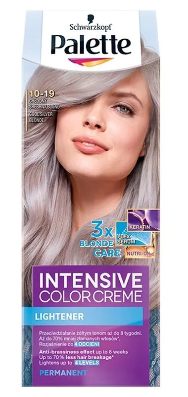 Palette Intensive Color Creme 10-19 Chłodny Srebrny Blond Farba do włosów,