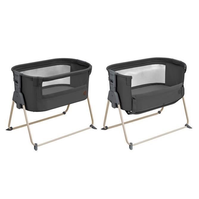 MAXI-COSI Tori Co-Sleeping Crib, ultra-compact folding, lightweight, from birth to 6 months (up to 9kg), Beyond Graphite eco