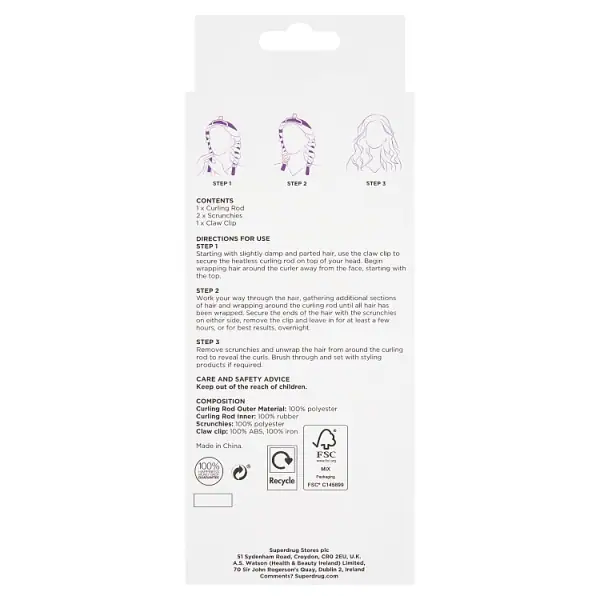 Kit per ricci senza calore Superdrug