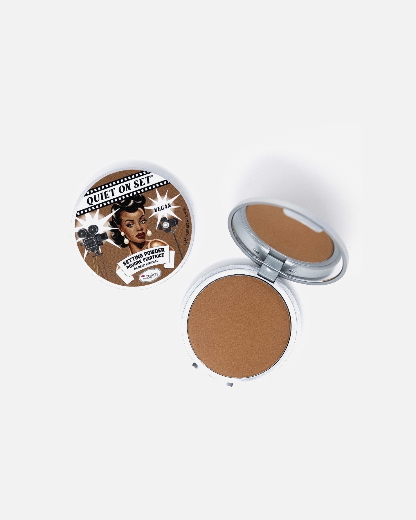 theBalm set ličil, fiksirni puder Quiet on Set 03 Medium Neutral - 9,06 g