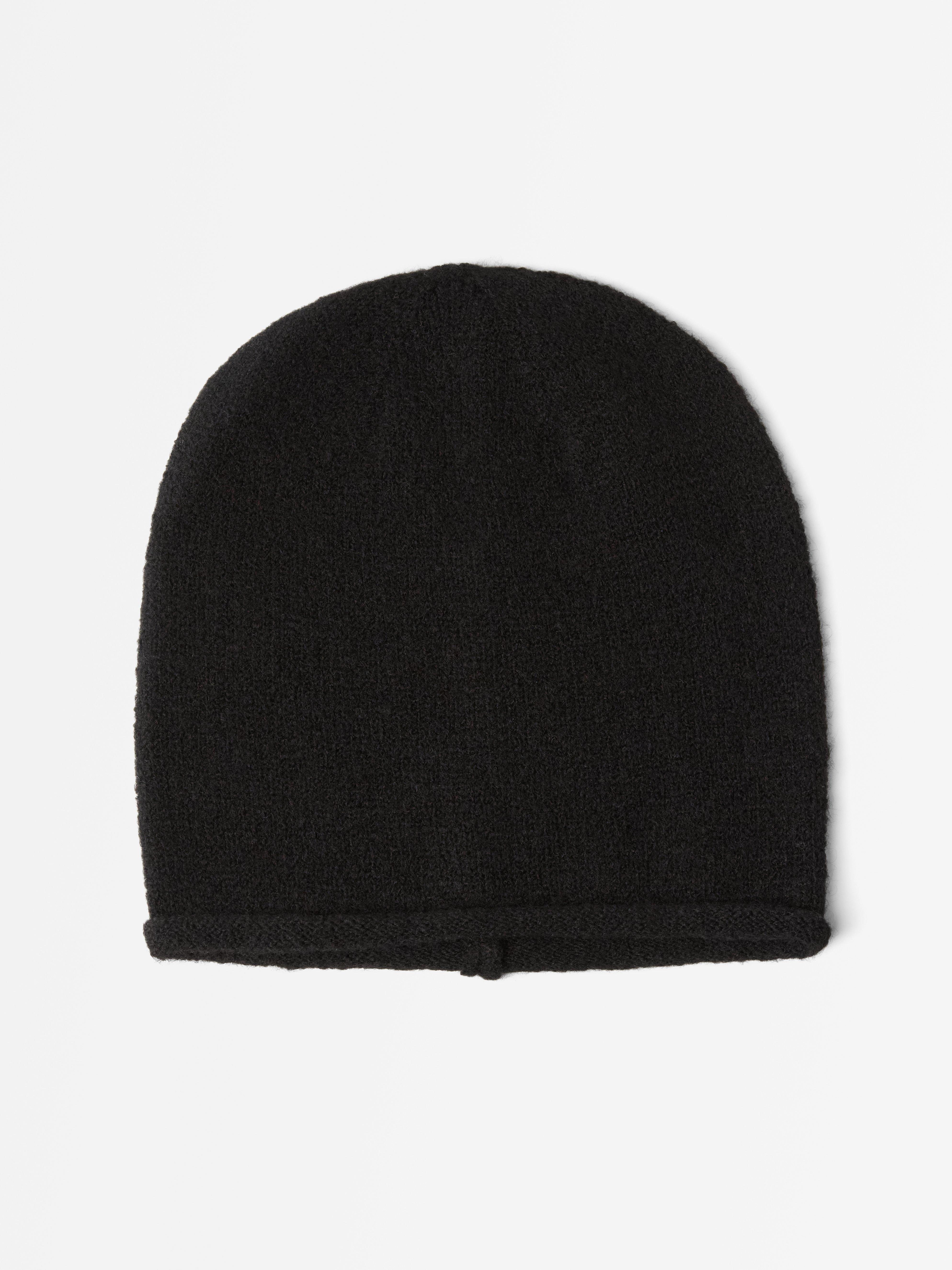 Bonnet noir en maille fine