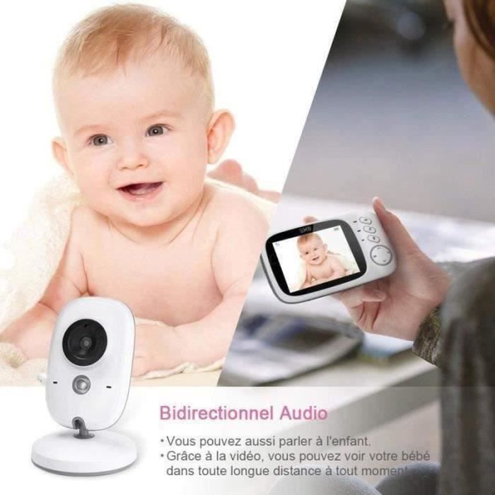 GHB Video Baby Monitor - CHANGM - GHB Baby Video Baby Monitor - Night Vision - FHSS - White