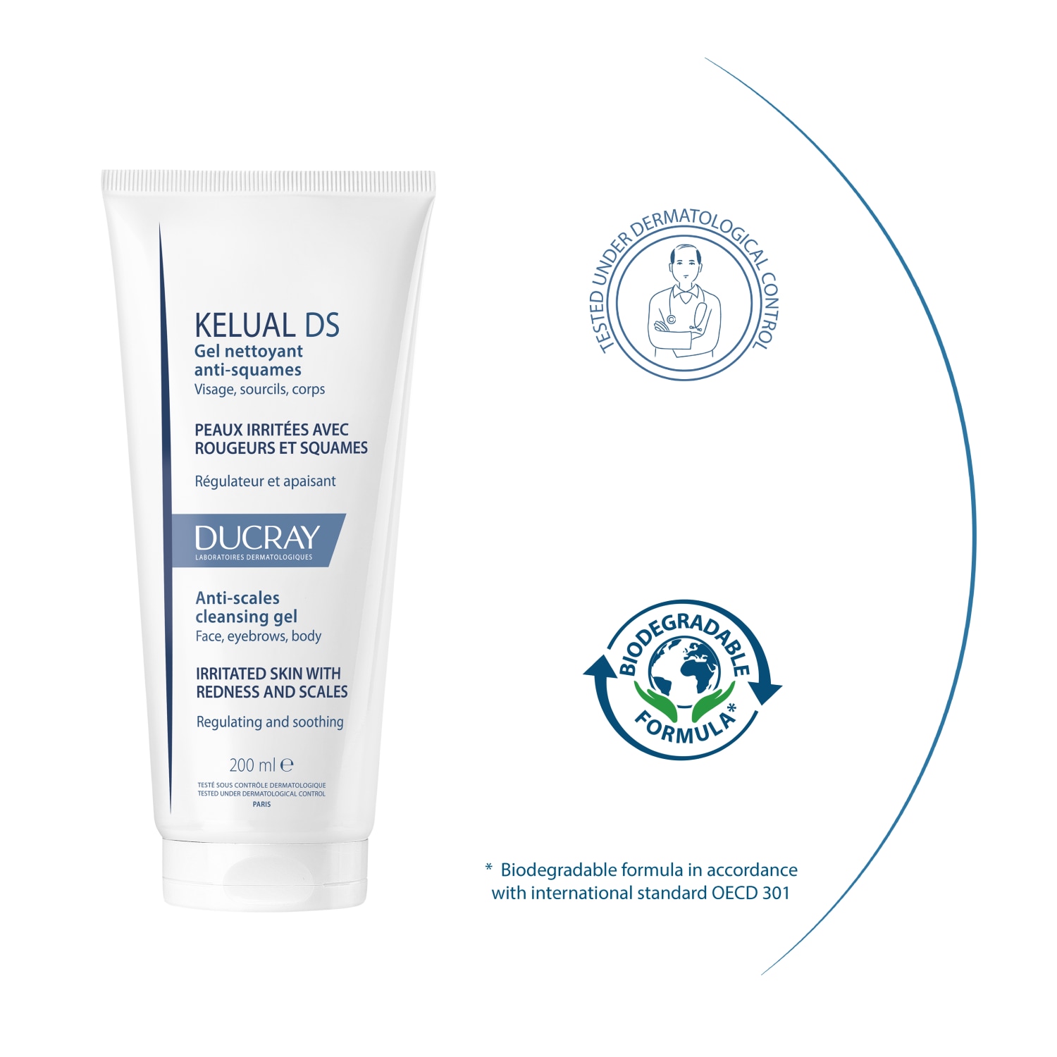 Ducray Reinigingsgel KELUAL DS Anti-roos Reinigingsgel - 200 ml