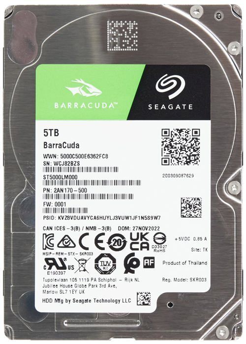 Disque dur interne - Seagate - ST5000LM000 - 5 To - 2.5'' - SATA 6Gb/s