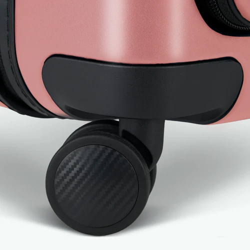 Cabaia Maleta rígida HND de 4 ruedas, estuche rosa liso