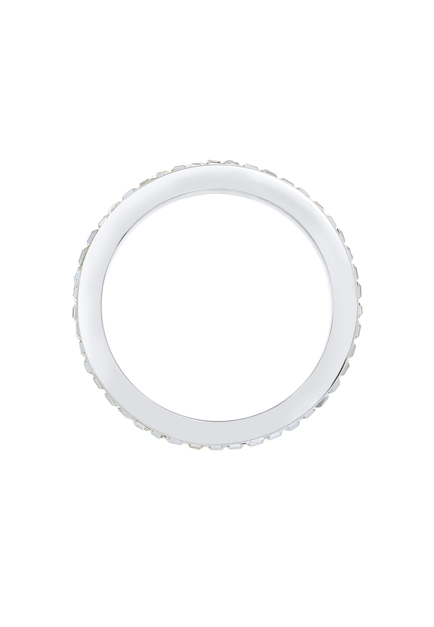 Elli PREMIUM Elli - Basic Classique Cristaux Bague Femme - (925/1000) Argent